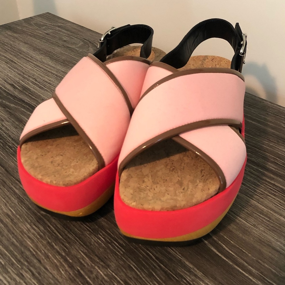 Marni Criss-cross Wedge Sandals - Picture 7 of 13